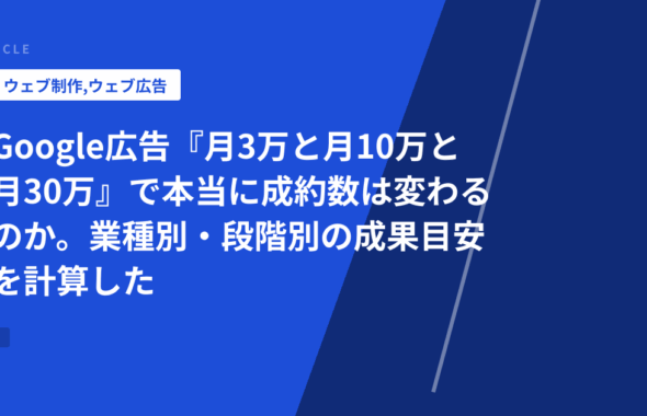 Google広告『月3万と月10万と月30万』で本当に成約数は変わるのか。業種別・段階別の成果目安を計算した