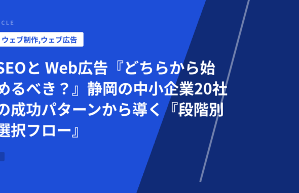 SEOと Web広告『どちらから始めるべき？』静岡の中小企業20社の成功パターンから導く『段階別選択フロー』