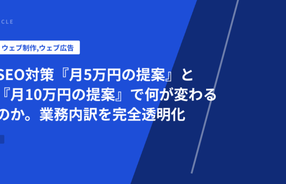 SEO対策『月5万円の提案』と『月10万円の提案』で何が変わるのか。業務内訳を完全透明化