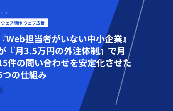 『Web担当者がいない中小企業』が『月3.5万円の外注体制』で月15件の問い合わせを安定化させた5つの仕組み