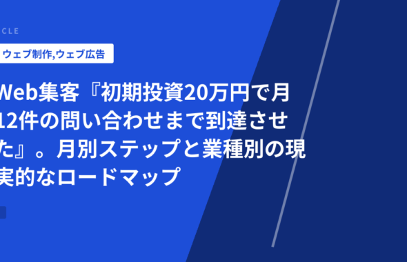 Web集客『初期投資20万円で月12件の問い合わせまで到達させた』。月別ステップと業種別の現実的なロードマップ