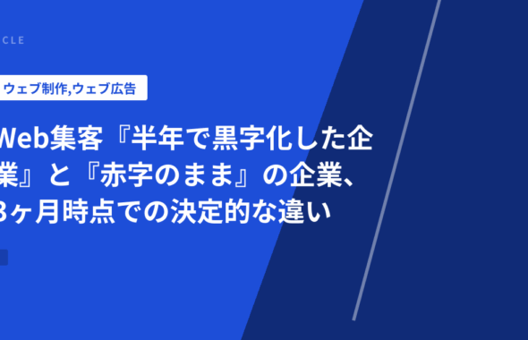 Web集客『半年で黒字化した企業』と『赤字のまま』の企業、3ヶ月時点での決定的な違い
