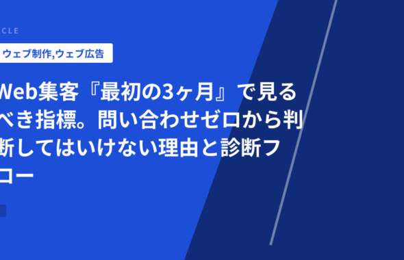 Web集客『最初の3ヶ月』で見るべき指標。問い合わせゼロから判断してはいけない理由と診断フロー