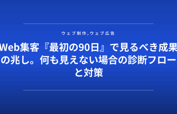 Web集客『最初の90日』で見るべき成果の兆し。何も見えない場合の診断フローと対策