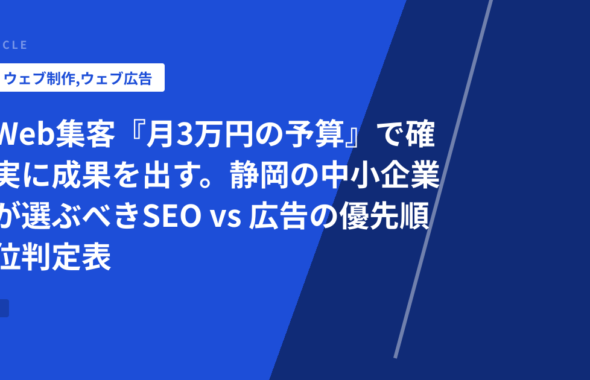 Web集客『月3万円の予算』で確実に成果を出す。静岡の中小企業が選ぶべきSEO vs 広告の優先順位判定表