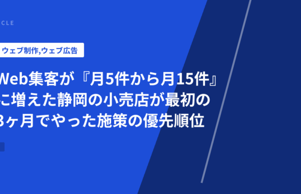Web集客が『月5件から月15件』に増えた静岡の小売店が最初の3ヶ月でやった施策の優先順位