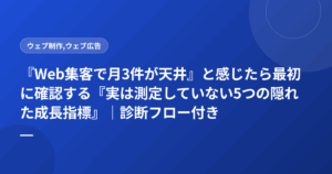 『Web集客で月3件が天井』と感じたら最初に確認する『実は測定していない5つの隠れた成長指標』|診断フロー付き
