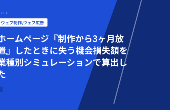 ホームページ『制作から3ヶ月放置』したときに失う機会損失額を業種別シミュレーションで算出した