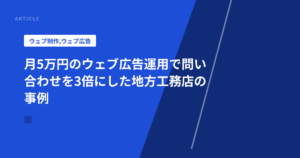 月5万円のウェブ広告運用で問い合わせを3倍にした地方工務店の事例