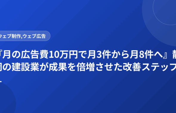 『月の広告費10万円で月3件から月8件へ』静岡の建設業が成果を倍増させた改善ステップ