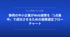 静岡の中小企業がWeb施策を『1点集中』で成功させるための施策選定フローチャート