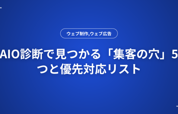 AIO診断で見つかる「集客の穴」5つと優先対応リスト