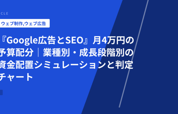 『Google広告とSEO』月4万円の予算配分｜業種別・成長段階別の資金配置シミュレーションと判定チャート