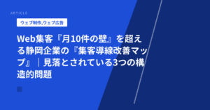 Web集客『月10件の壁』を超える静岡企業の『集客導線改善マップ』|見落とされている3つの構造的問題