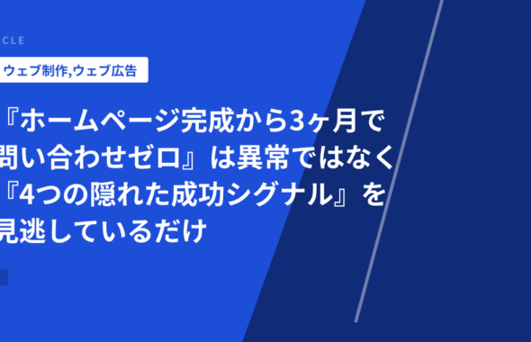 『ホームページ完成から3ヶ月で問い合わせゼロ』は異常ではなく『4つの隠れた成功シグナル』を見逃しているだけ
