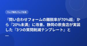 『問い合わせフォームの離脱率が70%超』から『20%未満』に改善。静岡の飲食店が実装した『3つの質問削減テンプレート』と効果測定ルール