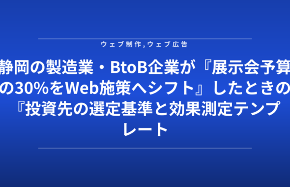 静岡の製造業・BtoB企業が『展示会予算の30%をWeb施策へシフト』したときの『投資先の選定基準と効果測定テンプレート』